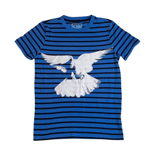 I CAN FLY T-shirt (Blue/Black Stripes/S)